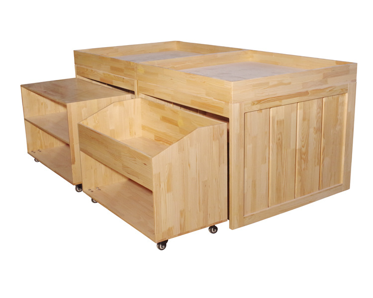 大型宽大储物木架 五金加工干货货架 新款含木质架子 水果置物架