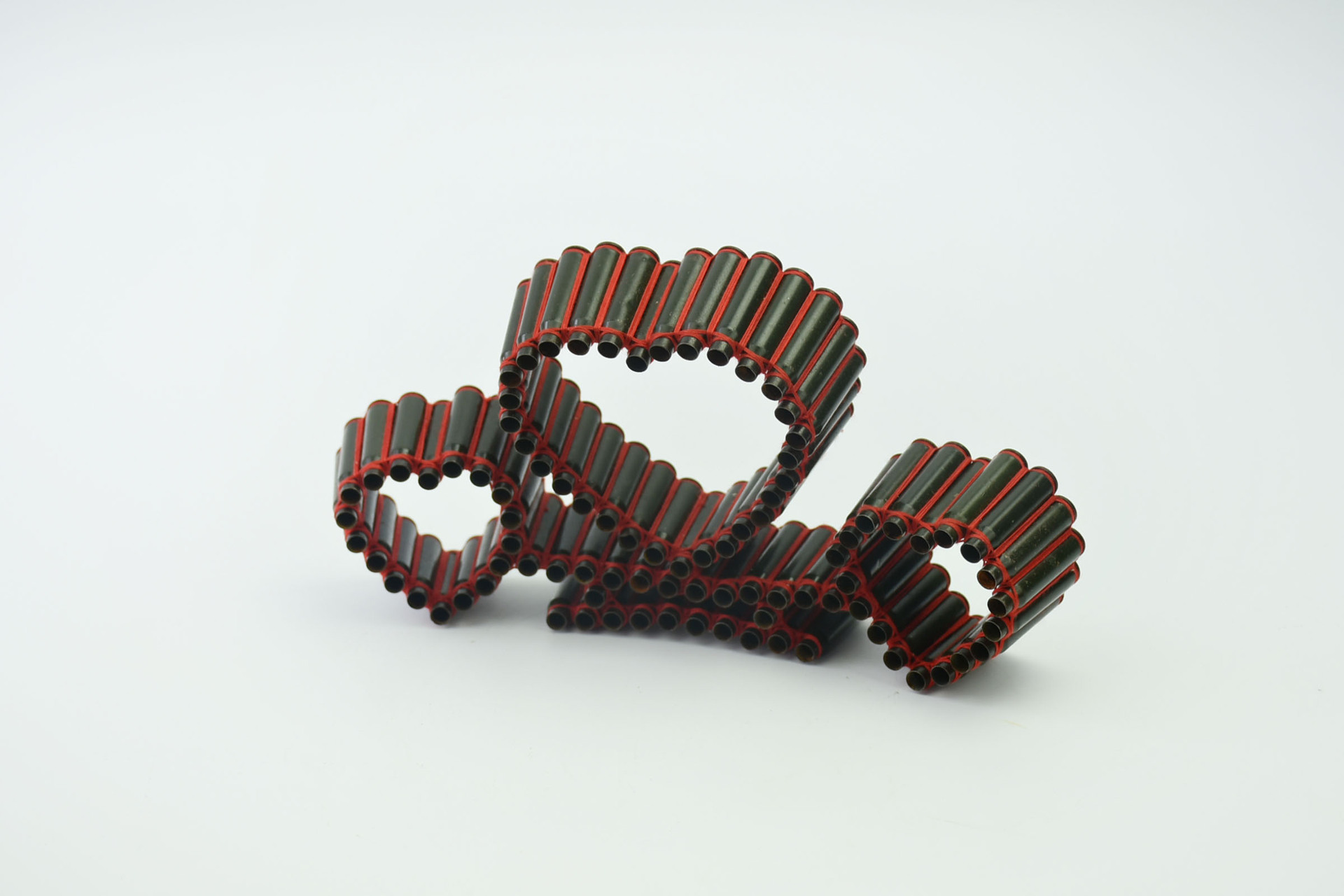 空子弹壳工艺品 弹壳编织工艺品 精致摆件 情人节礼物共筑爱心