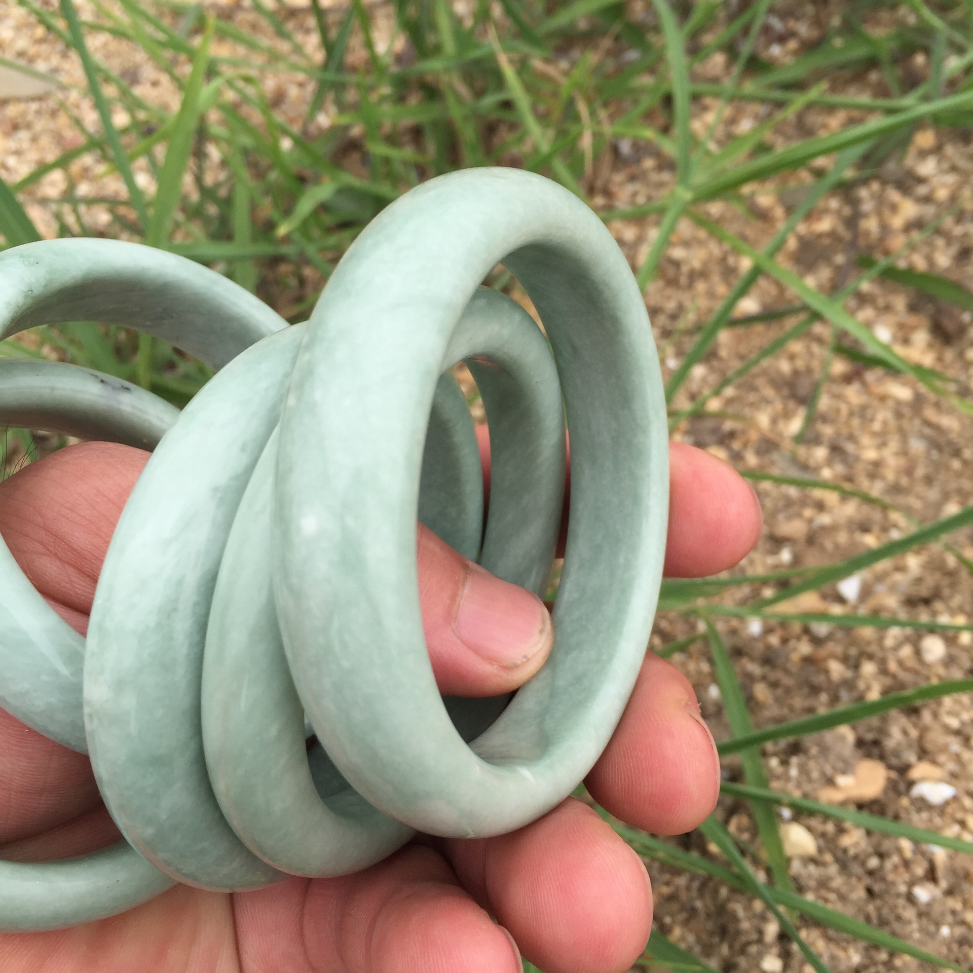 无处理玉石手镯 俗称鲁山绿玉 大理石玉镯 地摊货礼品 热销款批发