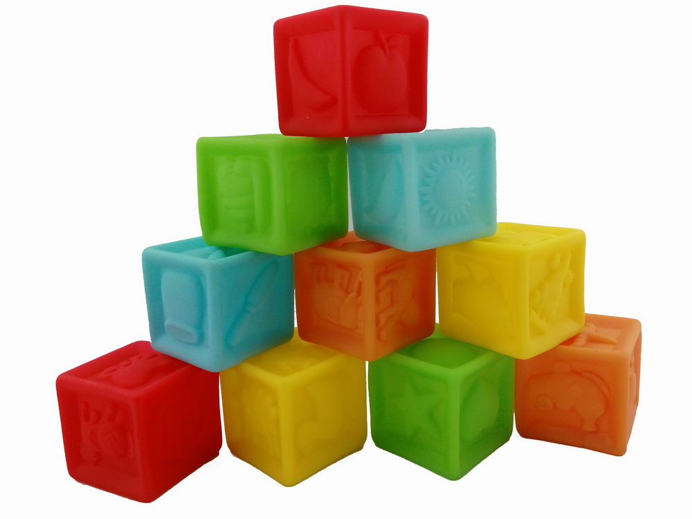 软胶彩色搪胶数字益智开智积木儿童0-3岁正方体新生儿玩具外贸