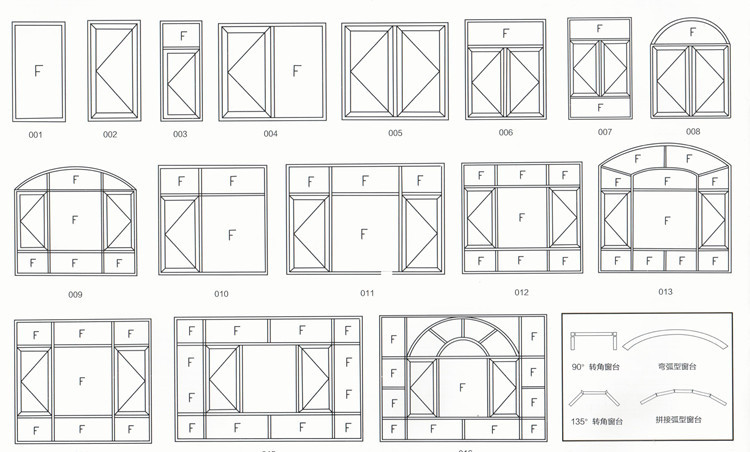 w57断桥铝合金窗平开异型等免费设计阳台飘窗批发零售业务厂家