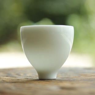 景德镇青瓷影青 鸡心杯 小茶杯陶瓷功夫茶具品茗杯单杯