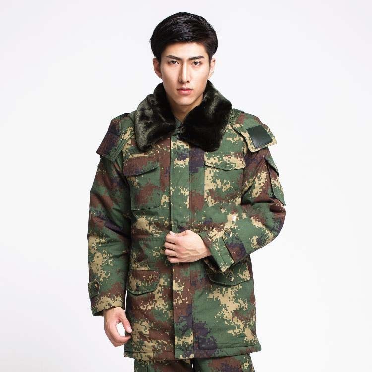 **二炮迷彩大衣2炮作训大衣 火箭军大衣加厚防寒大衣厂家直.