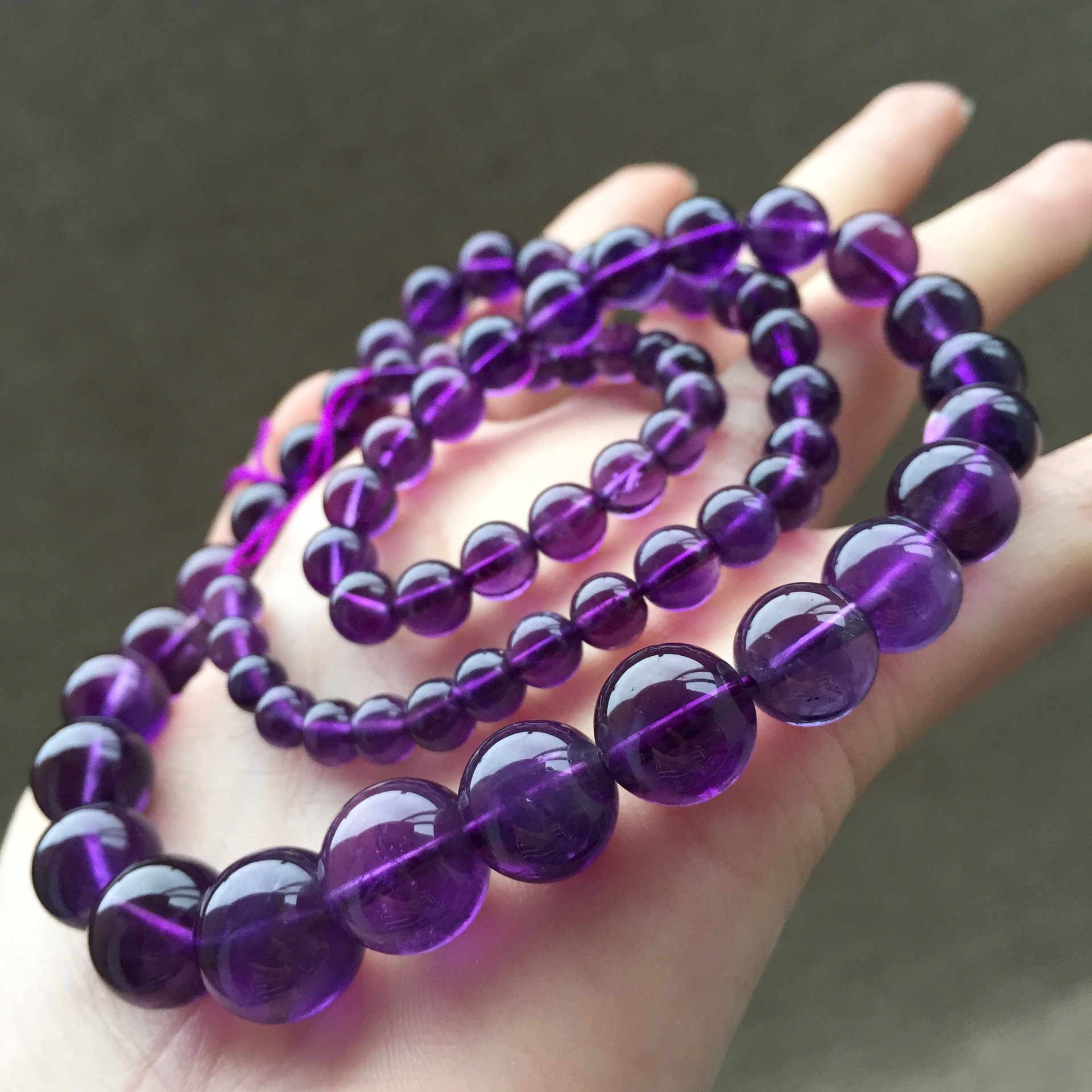 天然紫水晶塔链 天然紫晶时尚塔链 简约女