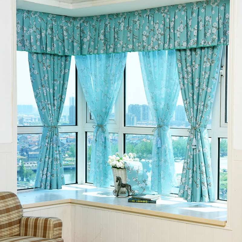 柯桥轻纺城窗帘布艺 全遮光印花窗帘布床帘爆款 支持零剪-木棉花