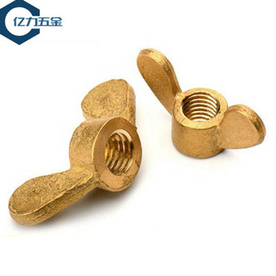 厂家铜蝶型螺帽 铜元宝羊角螺丝帽 铜碟形手拧螺母 m3-m12