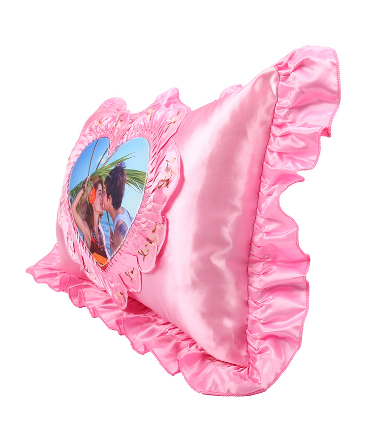 热转印高密度亮光桃皮绒枕套 diy个性印制图片照片热转印空白枕套