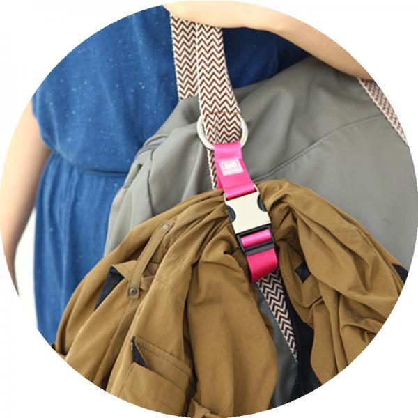 现货户外旅行出差衣服挂扣 行李箱扣 2.5织带便携挂扣带
