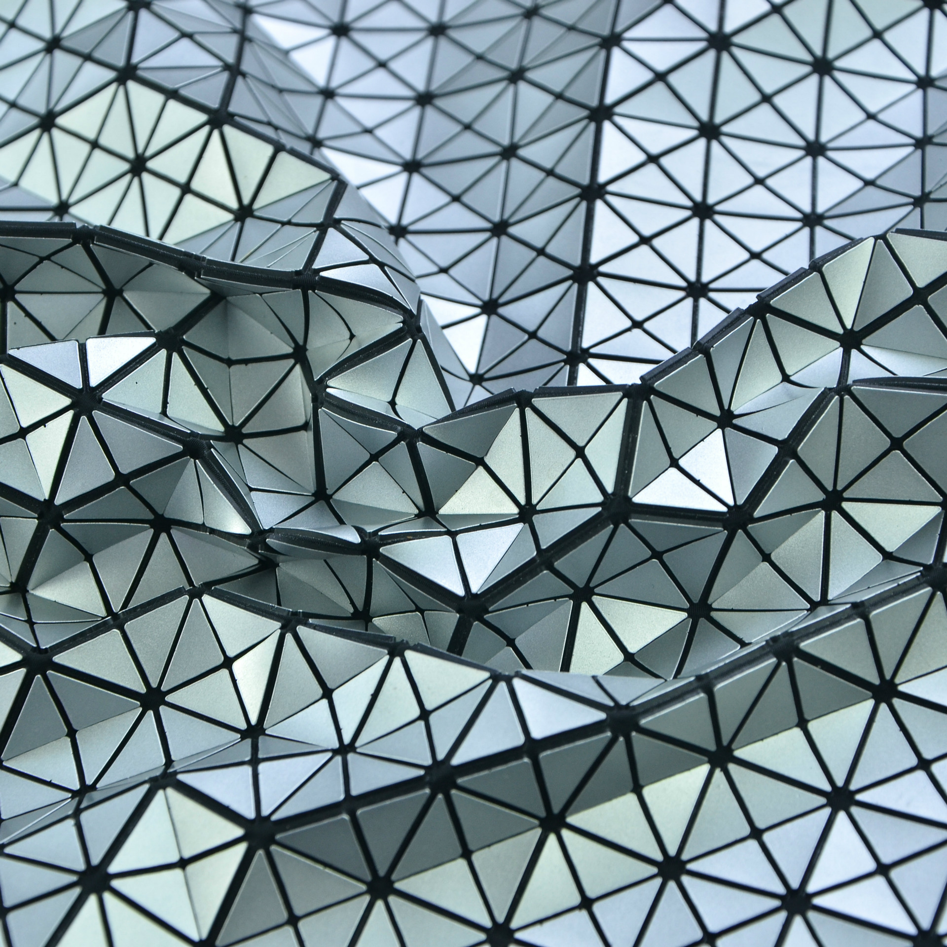 鼎茂皮革欧美日韩折叠魔方格子贴片菱格纯色几何亮片箱包装饰革厂