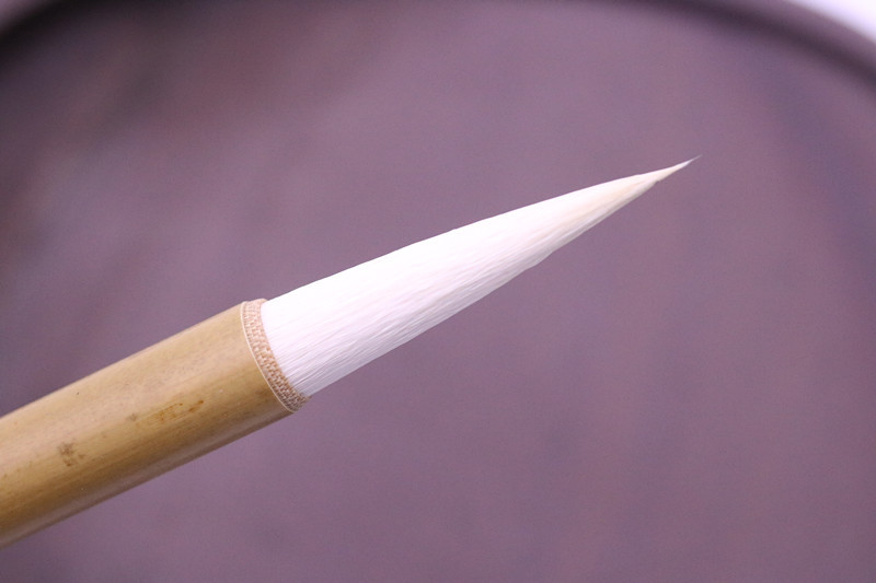 厂家定制羊毫毛笔隶书颜柳书法加健毛笔竹竿羊毫笔国画书画笔批发