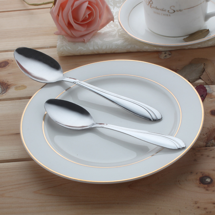 410不锈钢餐具系列便携压花西式刀叉勺安全耐用餐饮业用品批发