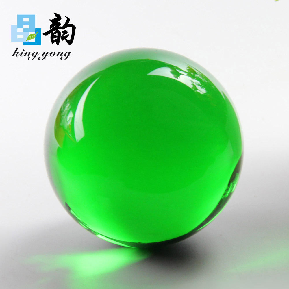 晶韵k9材料绿色60毫米玄关家居摆件五色五行八卦球魔术摄影水晶球