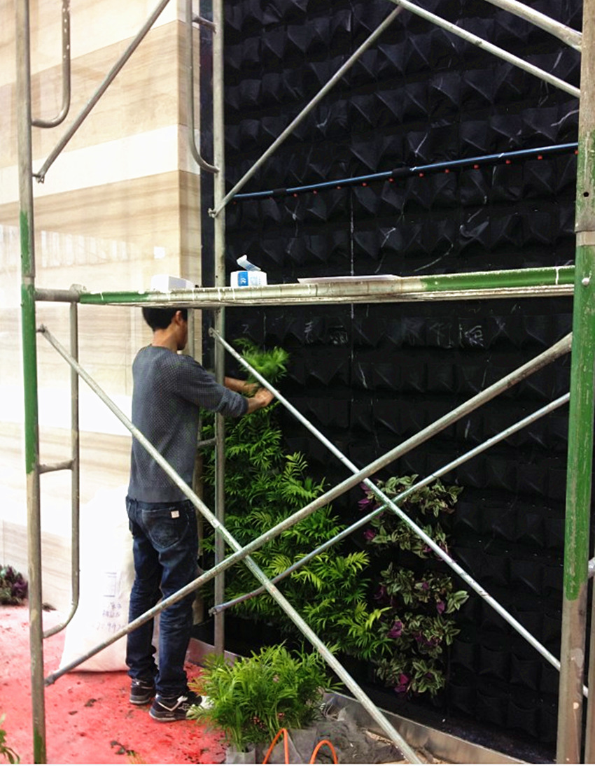 定做立体壁挂毛毡种植袋 植物墙绿化工程植物袋加厚