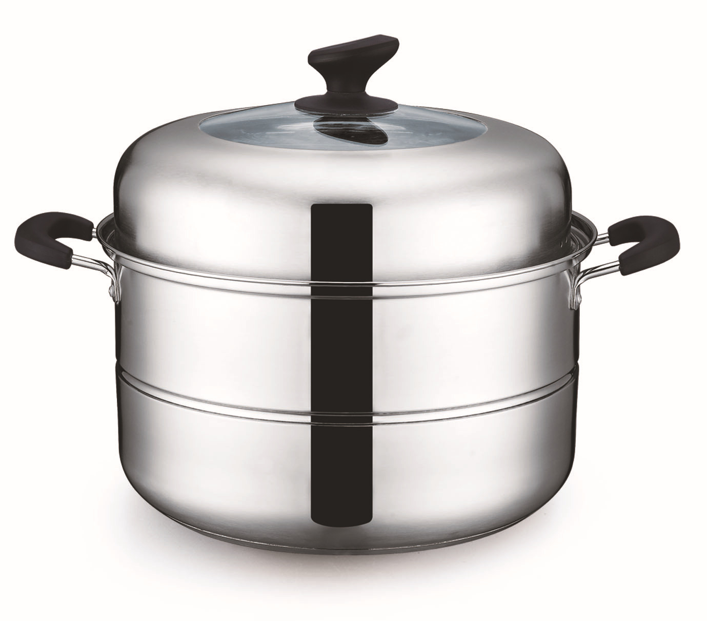 a型双篦蒸锅 双层二层蒸笼不锈钢复底汤锅烹饪