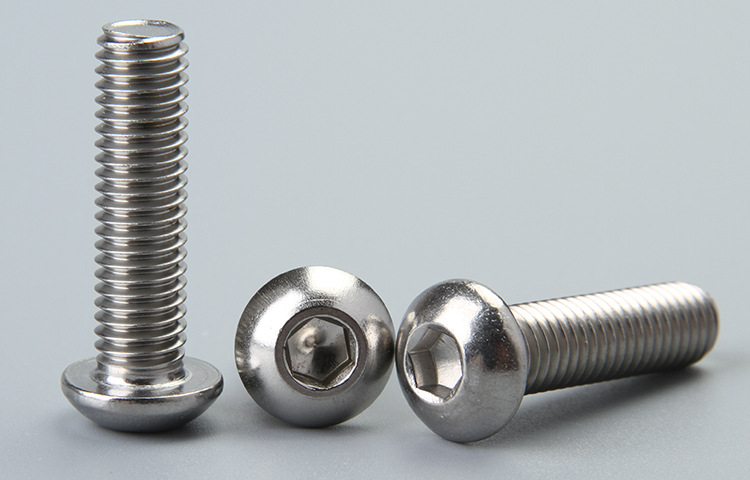 304不锈钢din7380盘头内六角螺丝 304 元头内六.