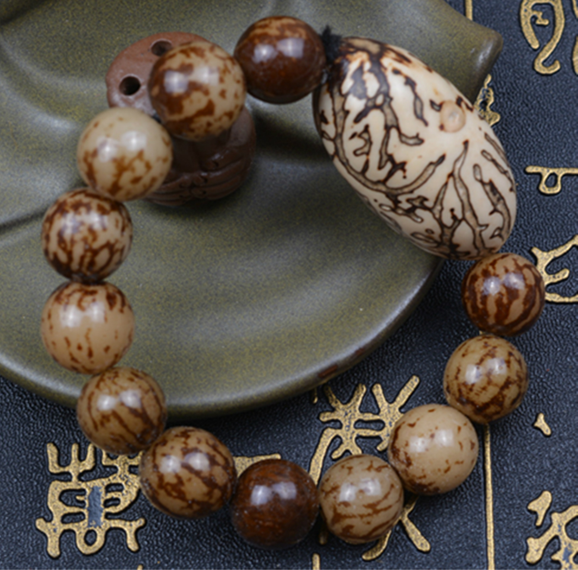 千眼菩提花根手串 2016新款 男女百搭佛珠手链 把玩 念珠