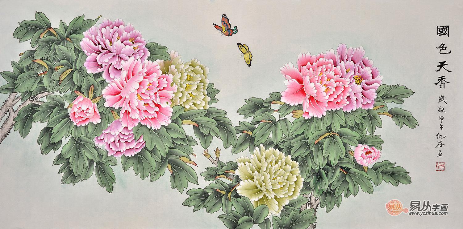 国画牡丹:梁祝化蝶 蝴蝶福寿 蝴蝶牡丹画到底能用来干嘛