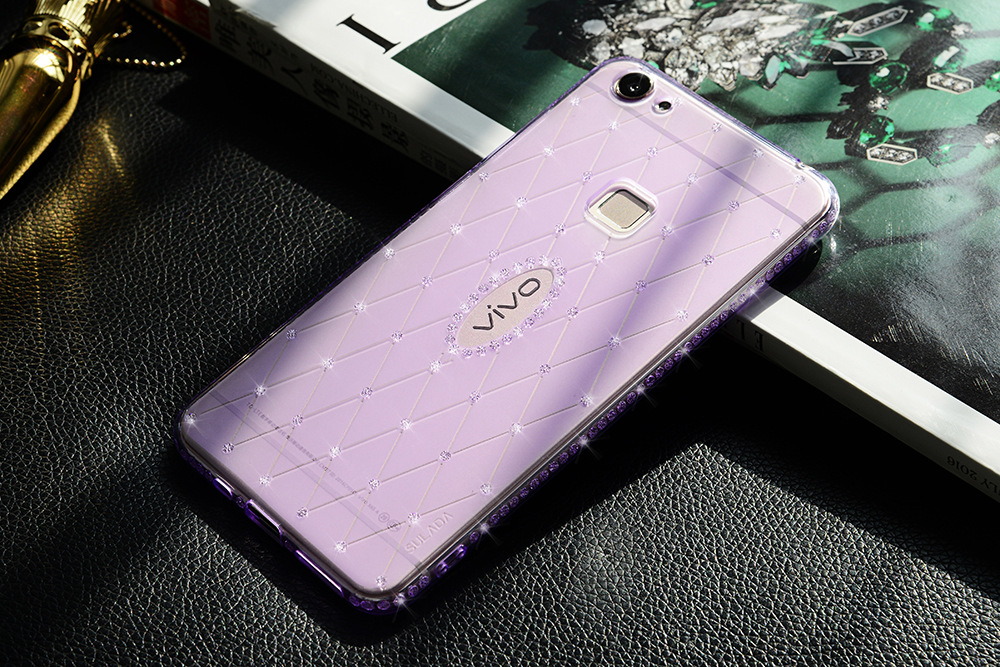 vivo x6手机壳 超薄tpu 闪粉钻