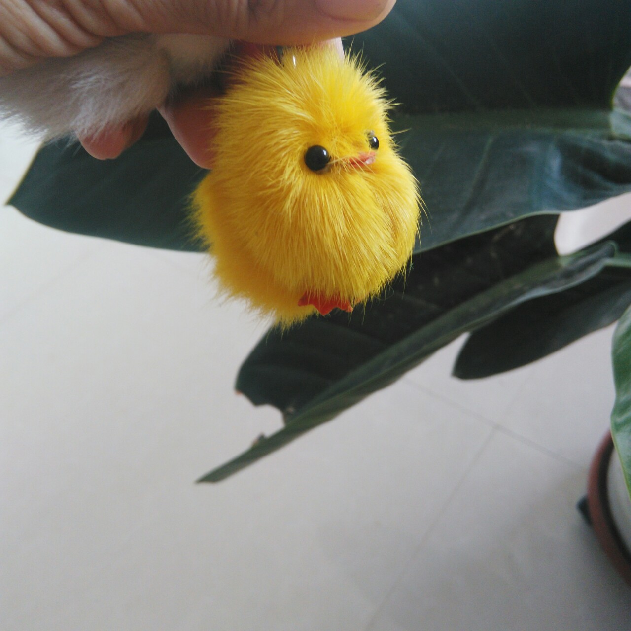 迷你版带尾巴小鸡手机链真毛皮草精品挂件婚庆赠送礼品批发