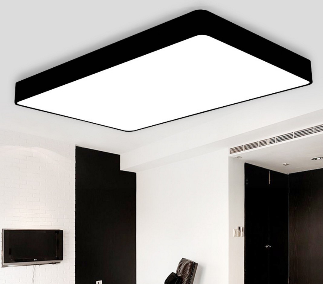 简约led吸顶灯现代办公室书房餐厅客厅灯长方形房间卧室灯具批发