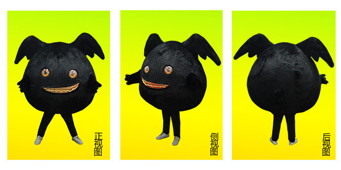 企业高级定制黑毛怪cos卡通人偶电影道具动漫演出人偶服定做包邮