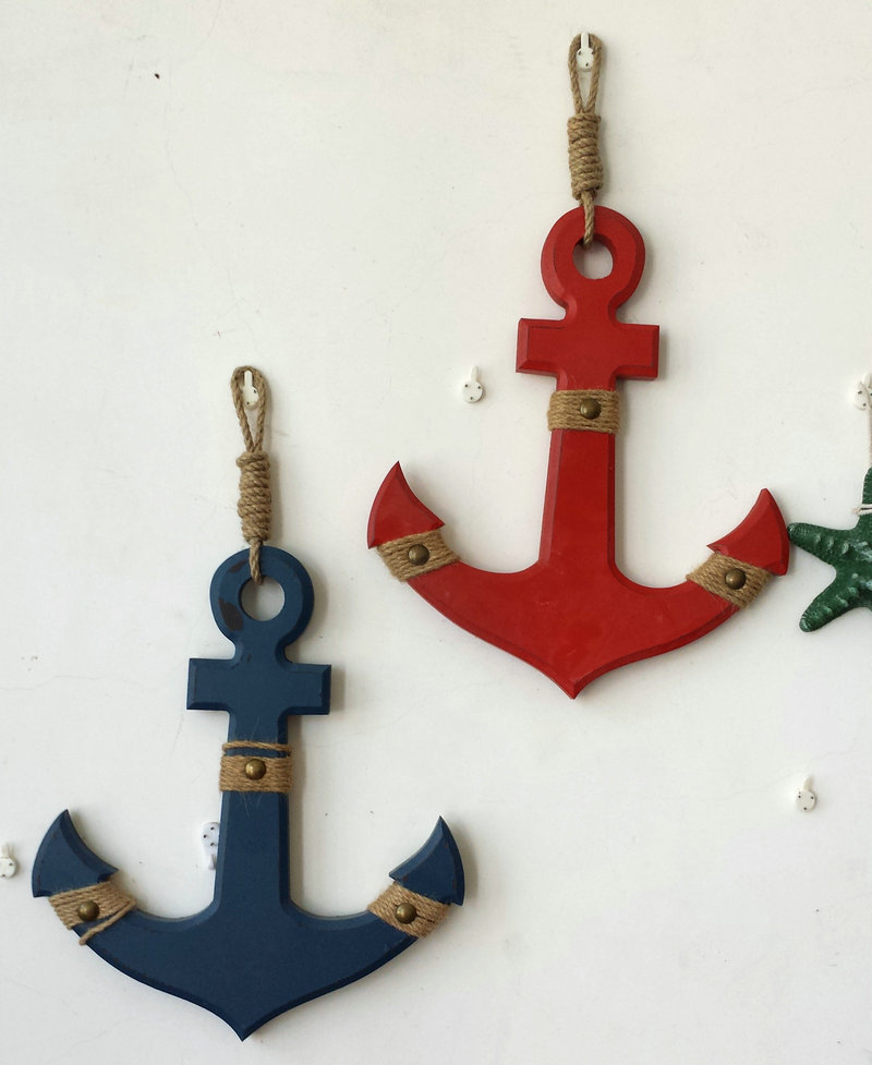 地中海33公分手工铁锚 海洋风格家居装饰 摄影道具船锚 批发