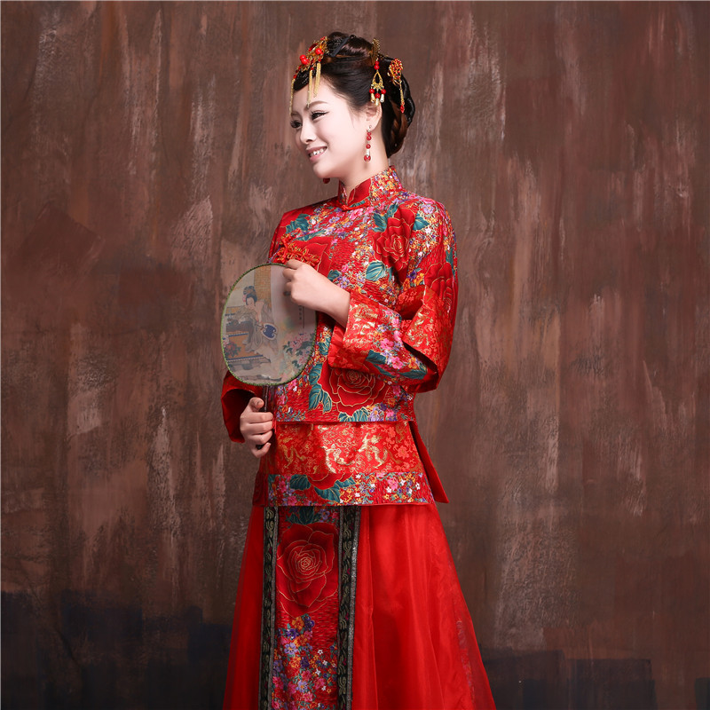 2016新娘结婚格格装新娘秀禾服绣禾服中