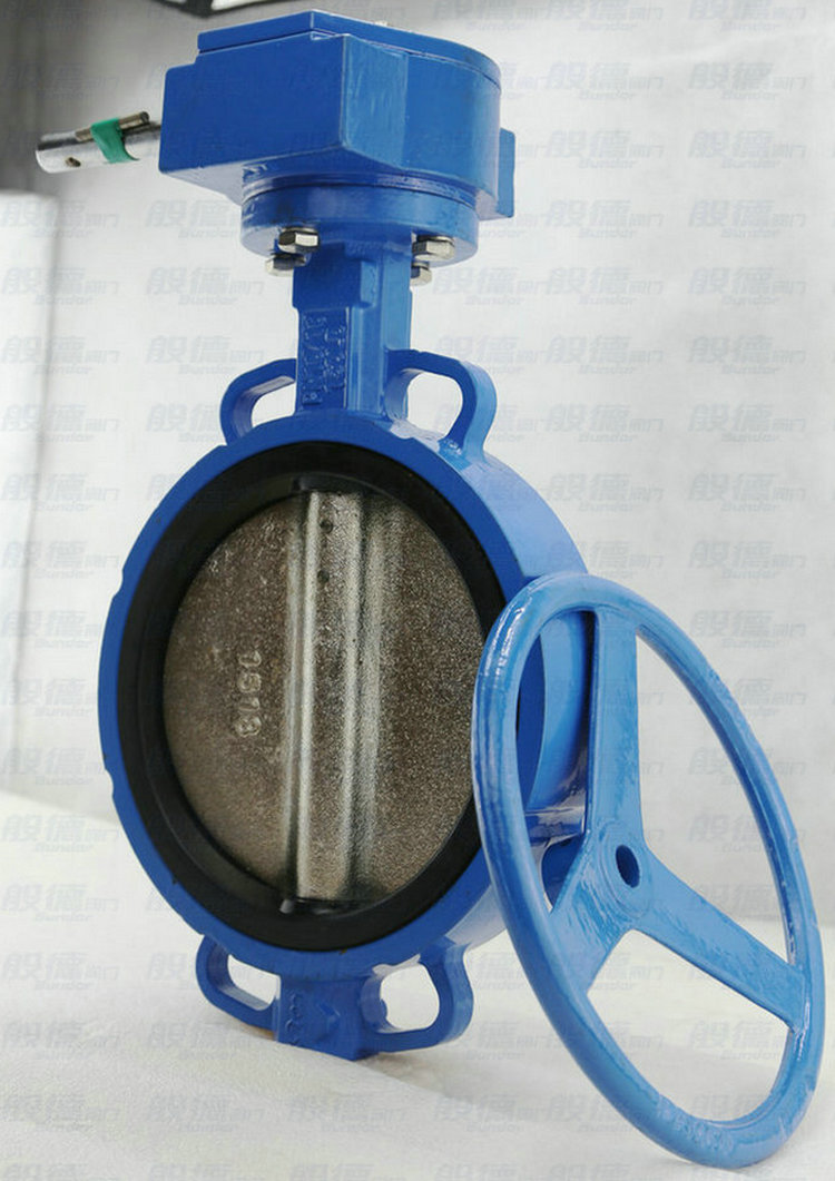 涡轮蝶阀dn100 铸铁手动蝶阀 对夹式蝶阀 天津蝶阀