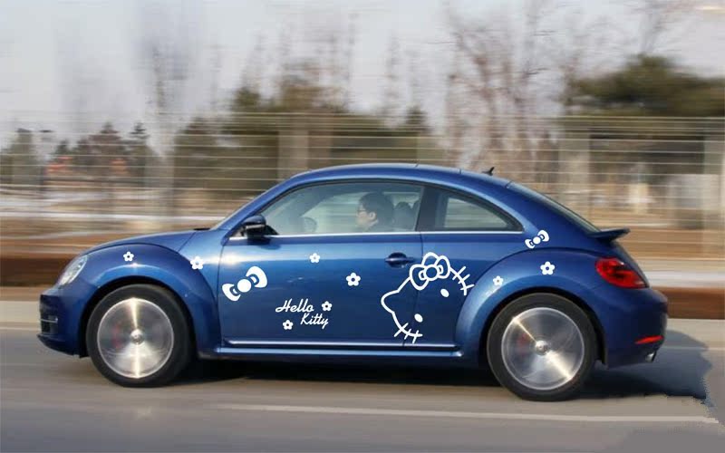 雨燕fosmarthellokitty汽车贴纸卡通整车贴全车贴拉花车身贴