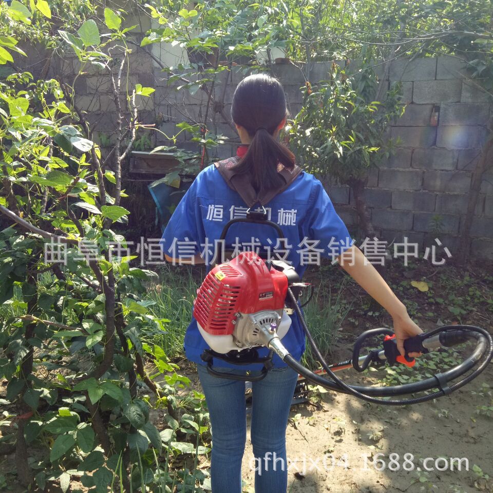供应优质汽油松土机 小型背负式大棚茶园专用除草机 大功率松土机