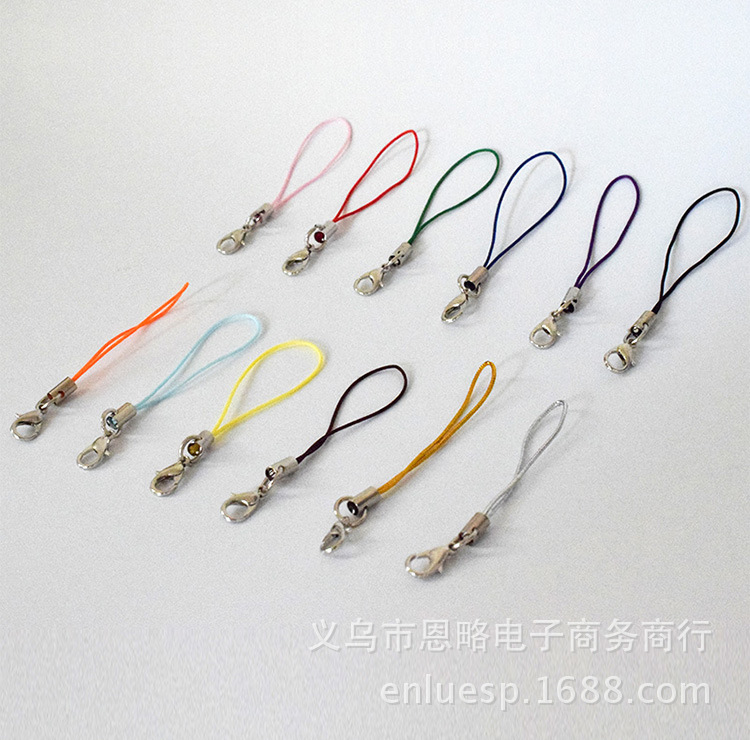 diy手机材料 带龙虾扣手机绳 u盘挂绳 手机u盘吊绳批发 100条/扎