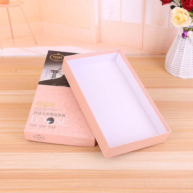 铜版纸专色天地盖固定纸盒 服装裤袜包装盒 厂家定制批发礼品.