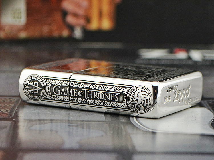 zippo 纯银五面精雕 冰与火之歌