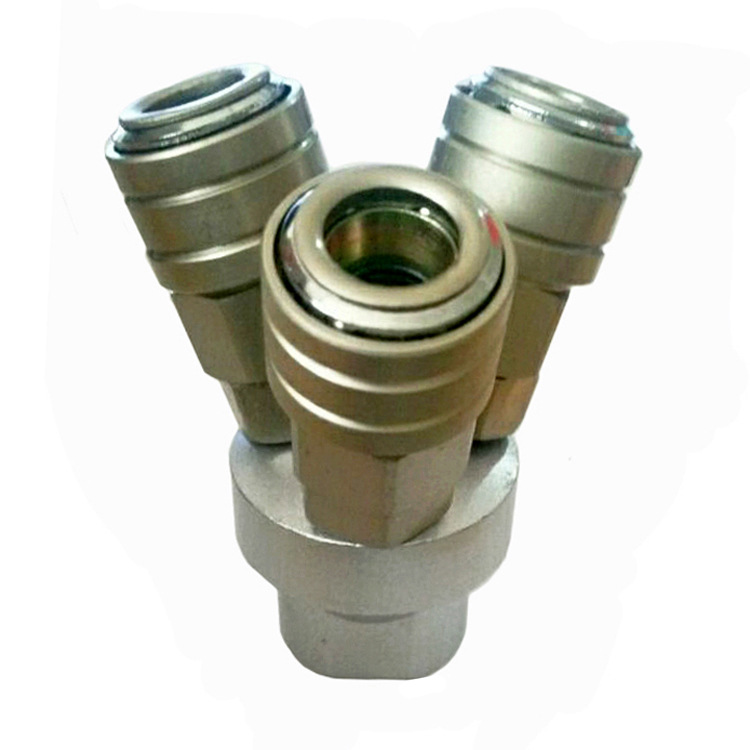 精品自锁气动接头快速三通接头气泵空压机分插y型三插气管接头smy