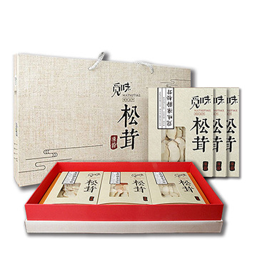 新鲜松茸包装盒定制 冻干松茸礼盒设计生产 土特产精美包装盒定做