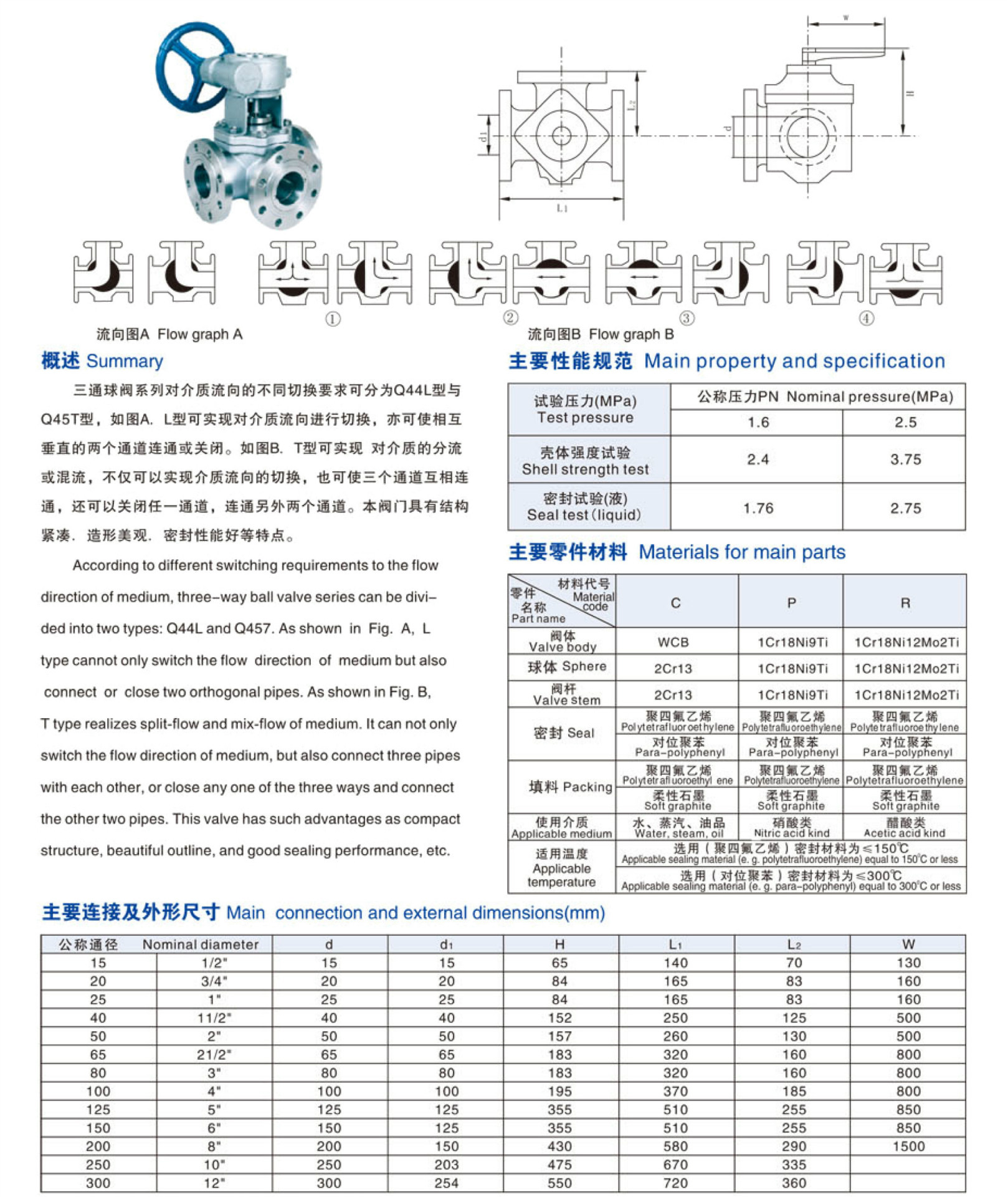 q45f三通球阀 上海杰一厂家直销 t型三通 wcb碳钢 pn16