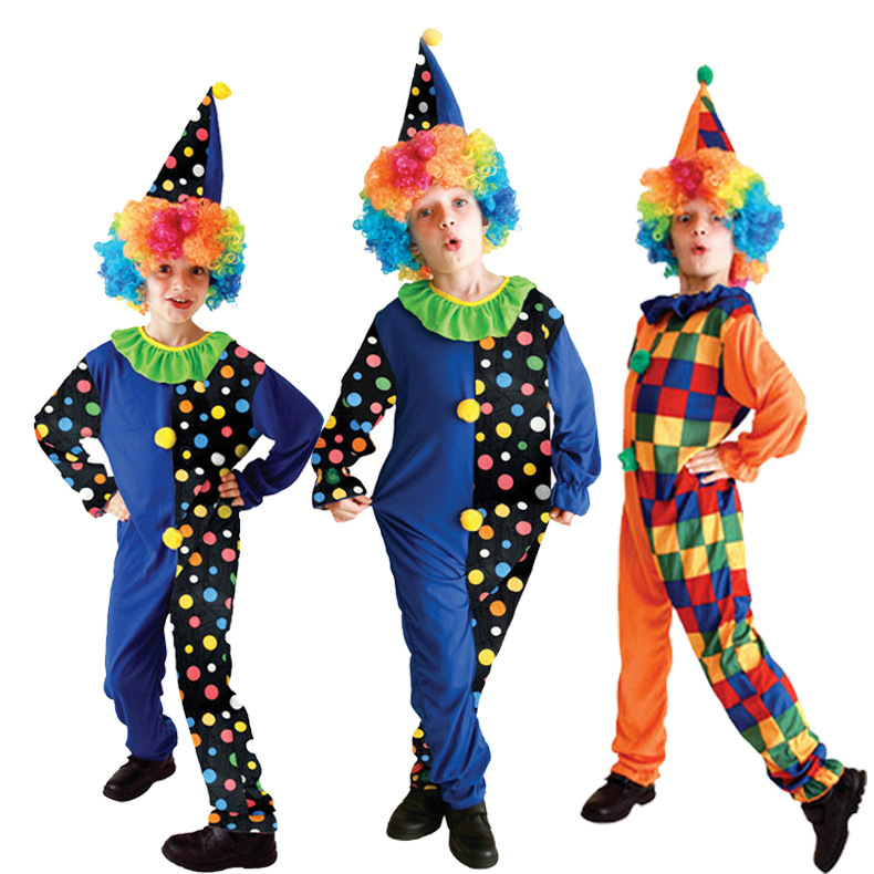 万圣 圣诞节儿童化妆舞会派对衣服道具演出服小丑服装儿童套装