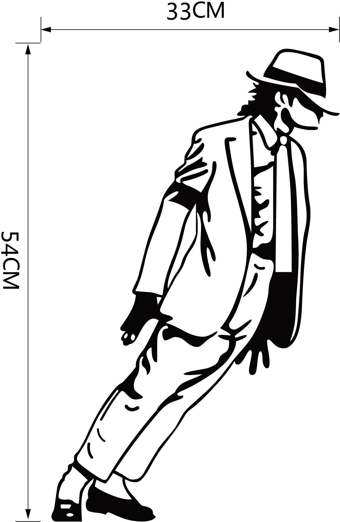 aw4146新款杰克逊人物卧室墙贴纸墙贴纸可移除防水厂家定做