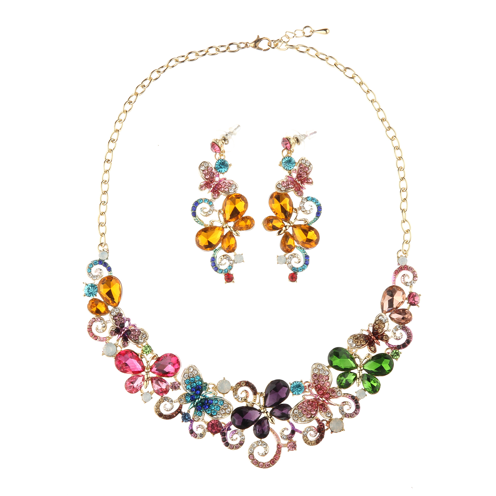 欧美水钻项链饰品