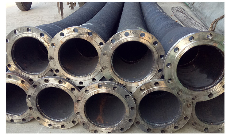 供应大口径钢丝排吸水胶管多尺寸可选择泥沙农业灌溉法兰橡胶管