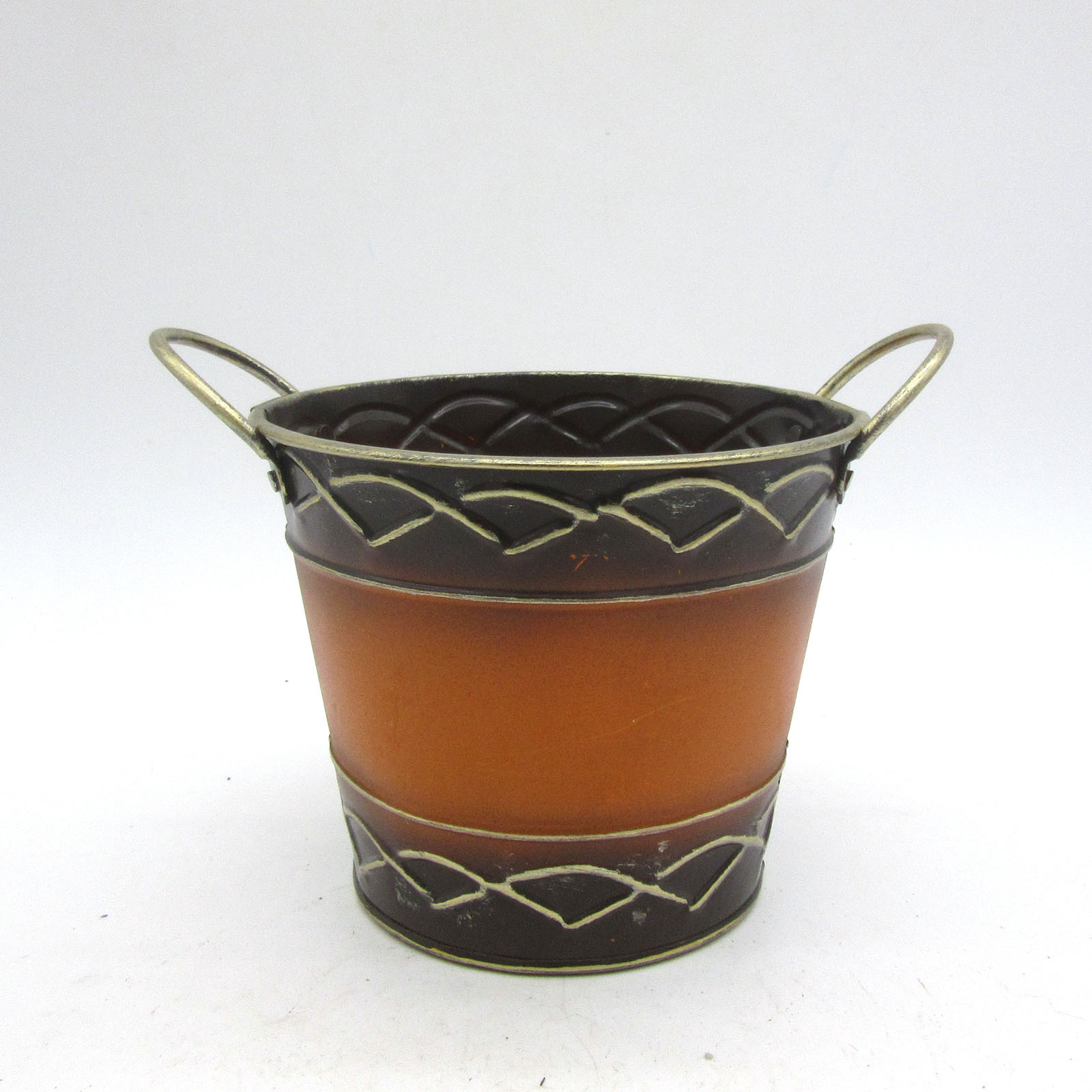 园林家居装饰做旧双耳铁质花盆