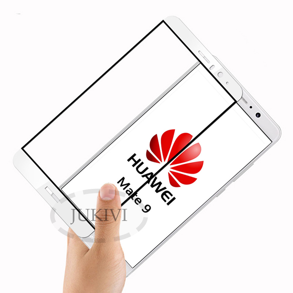 华为mate9丝印全屏覆盖钢化玻璃手机膜 黑白金色 厂家直.