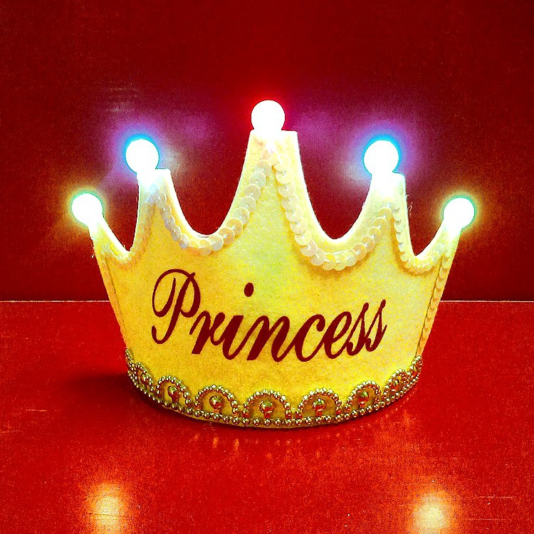 创意款儿童生日帽发光皇冠生日派对帽子生日礼物宝宝周岁生日帽子