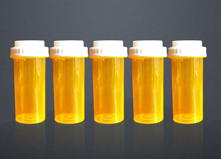 usa美国外贸医用密封pp透明塑料药瓶胶囊瓶便携分装收纳拇指药盒