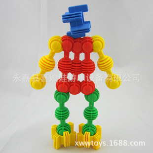 小太阳塑料拼插拼装软体积木 2-3-7岁儿童益智幼儿园桌面玩具批发