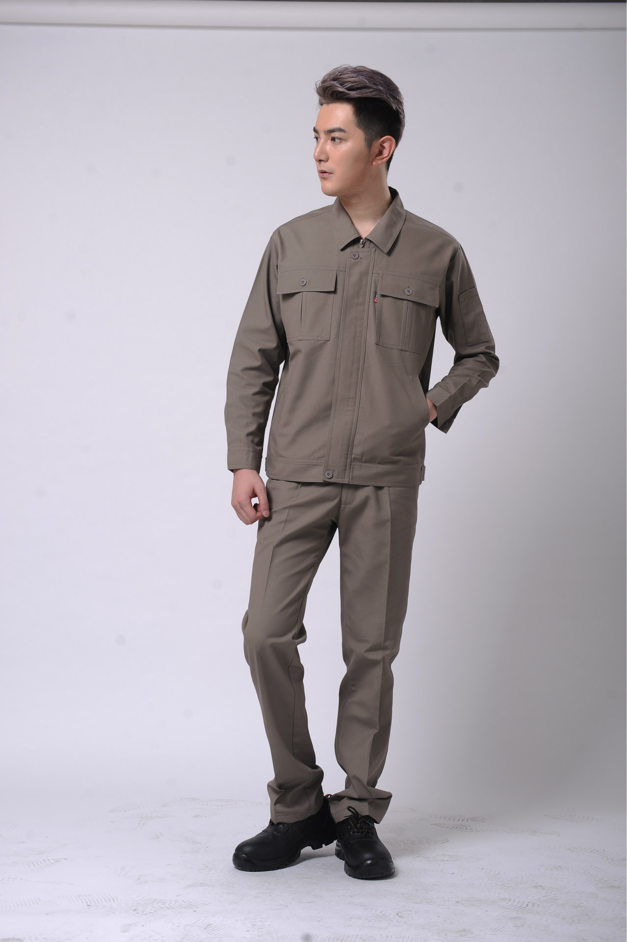 全工艺磨毛涤棉帆布工作服工厂厂服电工服现货供应厂家直销