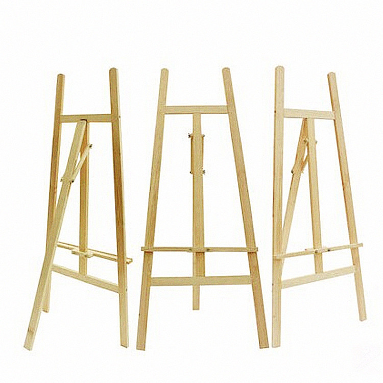 50米 进口黄松木 抛光木制素描 画架 广告展示架