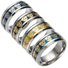 欧美跨境电商热销 男士不锈钢戒指欧美饰品速卖通新款戒指