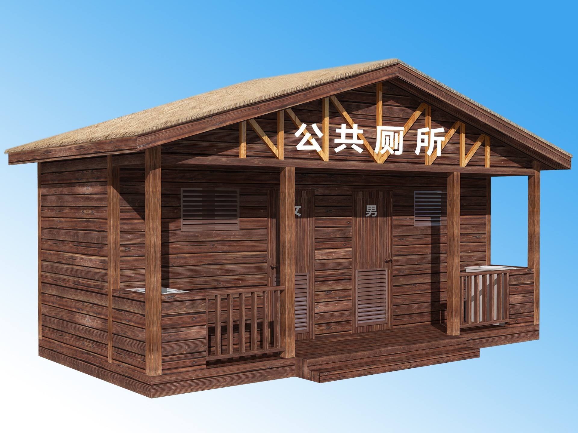 景区防腐木厕所 环保移动厕所 景区卫生间