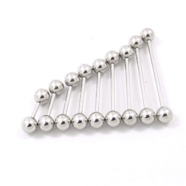 Manufacturer Stainless Steel Studs Barbell Tongue Pin Adhesive Nail Ear Bone Stud Human Body Puncture Tongue Pin